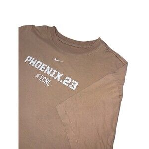 Nike Phoenix ECNL 2023 Tee Crewneck Women's Large Tan DN5697 Soccer Swoosh